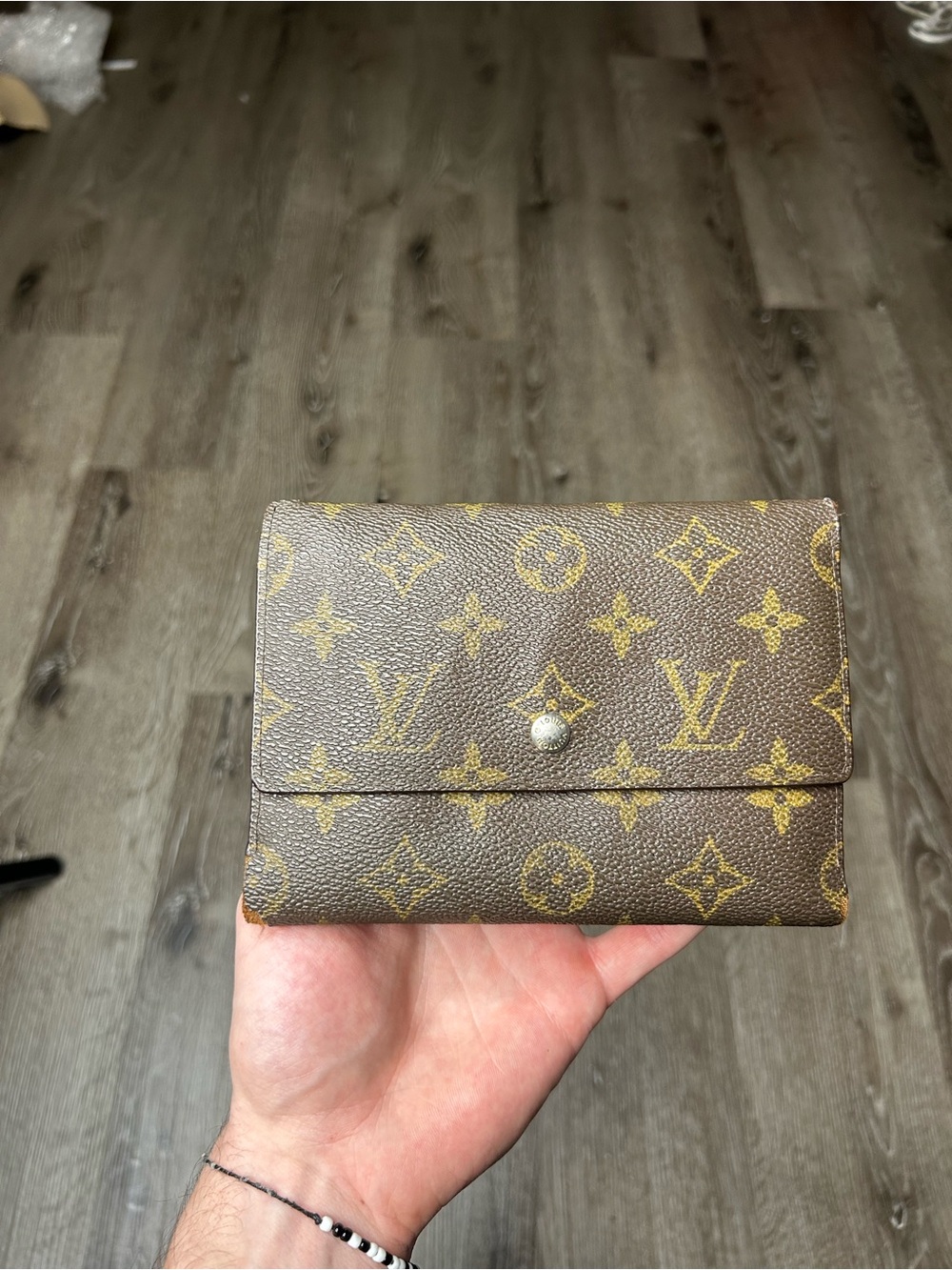 Louis Vuitton Brown Monogram Canvas Snap Wallet